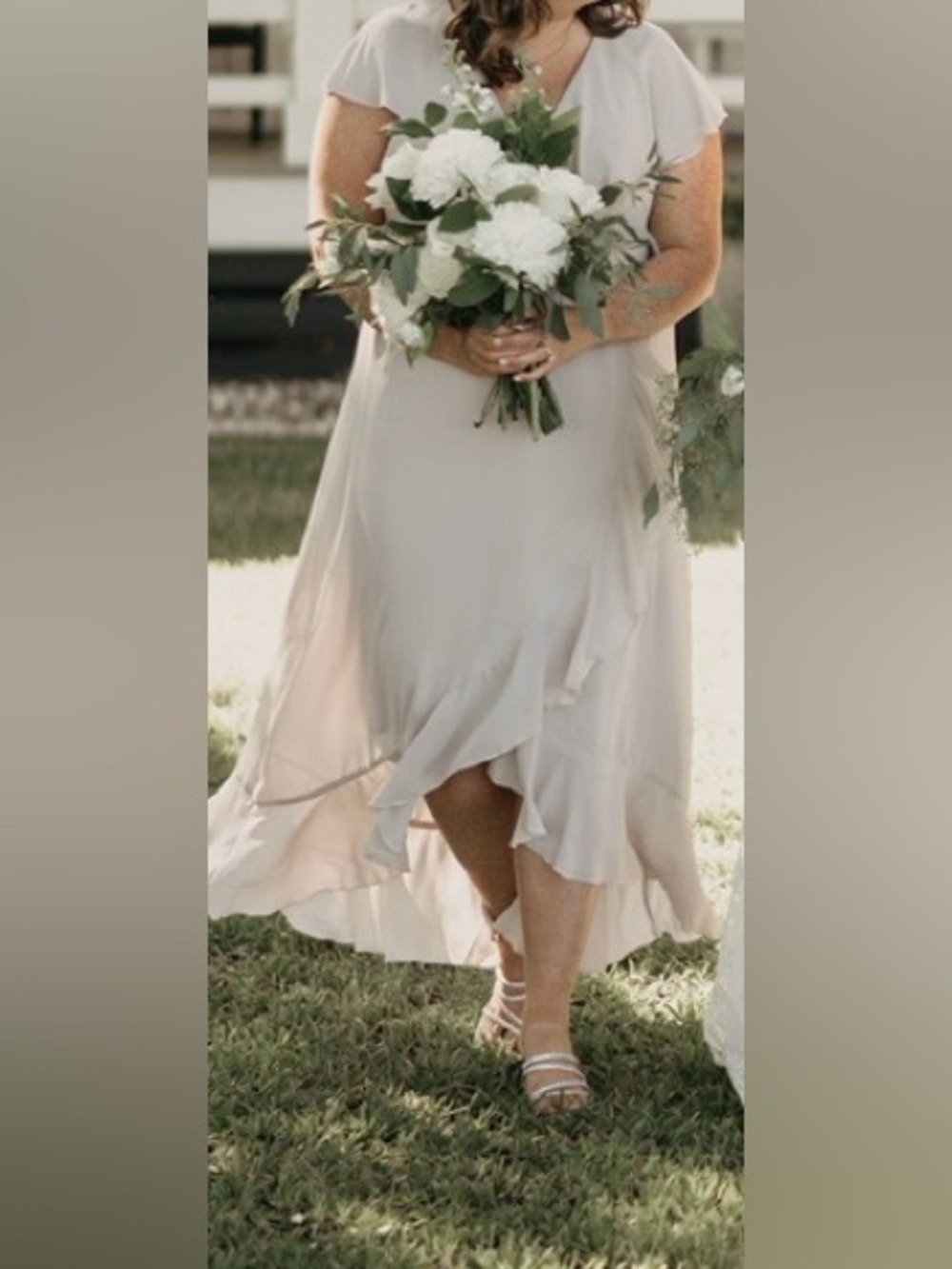 Show me your Mumu show me the ring crisp Bridesmaid dress - Jess Ruffle midi
